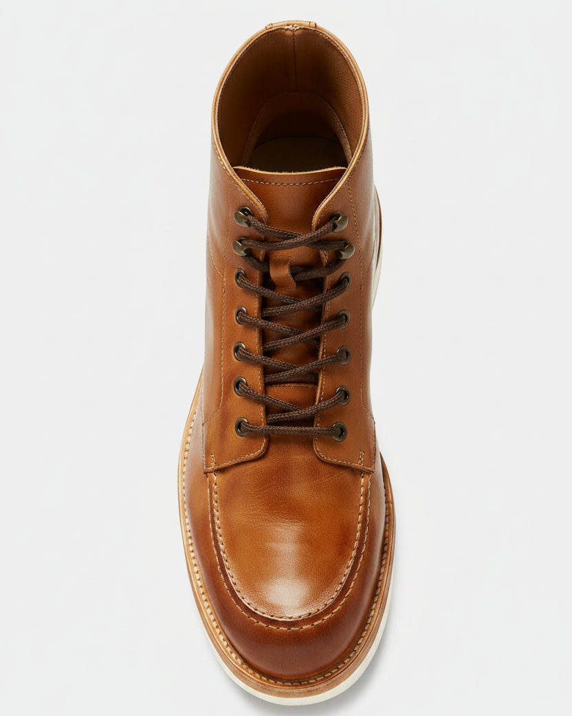 Oliver Sweeney Salerno Tan – Antiqued Leather Moccasin Boots