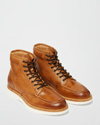 Oliver Sweeney Salerno Tan – Antiqued Leather Moccasin Boots