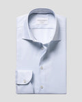 Charles Tyrwhitt Non-Iron Geometric Print Shirt - White & Sky Blue