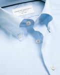 Charles Tyrwhitt Non-Iron Stretch Pinpoint Oxford Stripe Shirt – Sky Blue