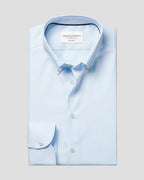 Charles Tyrwhitt Non-Iron Stretch Pinpoint Oxford Stripe Shirt – Sky Blue