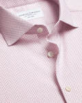 Charles Tyrwhitt Non-Iron Performance Print Shirt - White & Pink