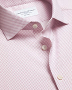 Charles Tyrwhitt Non-Iron Performance Print Shirt - White & Pink