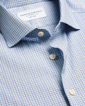 Charles Tyrwhitt Non-Iron Performance Check Shirt - Royal Blue & Green