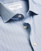 Charles Tyrwhitt Non-Iron Performance Check Shirt - Royal Blue & Green