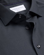 Charles Tyrwhitt Non-Iron Stretch Texture Shirt – Charcoal Grey