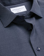 Charles Tyrwhitt Non-Iron Stretch Texture Shirt - Navy