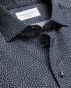 Charles Tyrwhitt Non-Iron Stretch Print Shirt - Navy