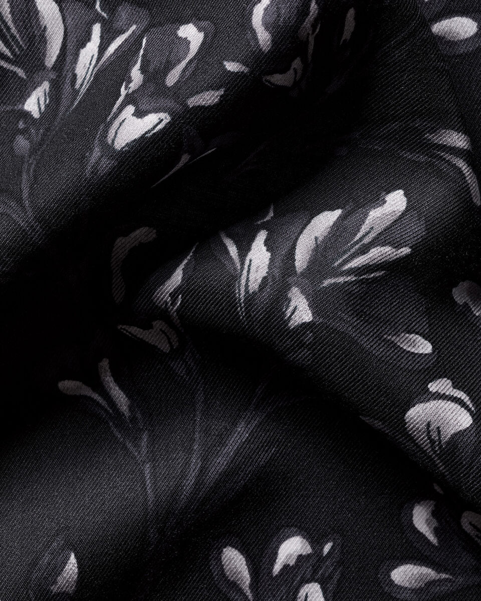 Charles Tyrwhitt Non-Iron Stretch Floral Print Shirt - Black