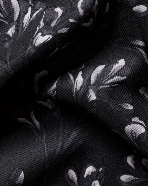 Charles Tyrwhitt Non-Iron Stretch Floral Print Shirt - Black