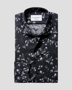 Charles Tyrwhitt Non-Iron Stretch Floral Print Shirt - Black