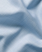 Charles Tyrwhitt Non-Iron Cotton Linen Prince of Wales Shirt - Mid Blue
