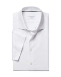 Charles Tyrwhitt Short Sleeve Non-Iron Cotton Linen Shirt - White