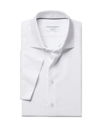 Charles Tyrwhitt Short Sleeve Non-Iron Cotton Linen Shirt - White
