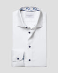 Charles Tyrwhitt Non-Iron Stretch Floral Printed Trim Shirt - White