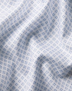 Charles Tyrwhitt Non-Iron Stretch Print Shirt - White & Light Blue