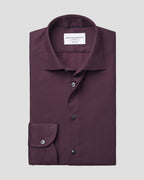 Charles Tyrwhitt Non-Iron Stretch Texture Shirt - Dark Red