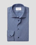 Charles Tyrwhitt Non-Iron Stretch Texture Shirt - Navy