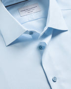 Charles Tyrwhitt Non-Iron Stretch Texture Shirt - Sky Blue & White