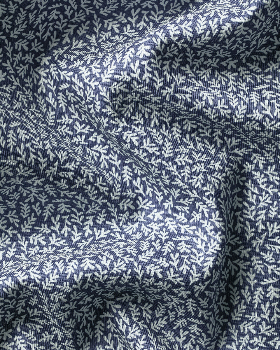 Charles Tyrwhitt Non-Iron Stretch Print Shirt - Dark Blue - LuxxeCoast
