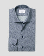 Charles Tyrwhitt Non-Iron Stretch Print Shirt - Dark Blue - LuxxeCoast