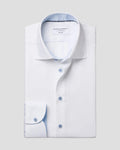 Charles Tyrwhitt Non-Iron Stretch Printed Trim Shirt - White