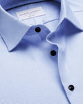 Charles Tyrwhitt Non-Iron Stretch Texture Shirt - Cornflower Blue