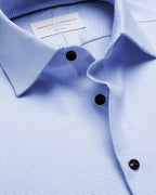 Charles Tyrwhitt Non-Iron Stretch Texture Shirt - Cornflower Blue