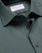 Charles Tyrwhitt Non-Iron Stretch Texture Shirt - Teal Green