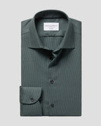 Charles Tyrwhitt Non-Iron Stretch Texture Shirt - Teal Green