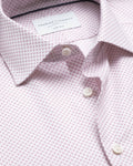 Charles Tyrwhitt Non-Iron Stretch Geo Print Shirt - Dark Pink