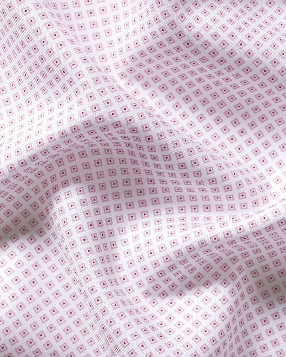 Charles Tyrwhitt Non-Iron Stretch Geo Print Shirt - Dark Pink