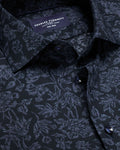 Charles Tyrwhitt Non-Iron Stretch Floral Print Shirt - Navy Blue