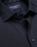 Charles Tyrwhitt Non-Iron Stretch Floral Printed Trim Shirt - Navy Blue