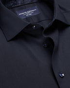 Charles Tyrwhitt Non-Iron Stretch Floral Printed Trim Shirt - Navy Blue