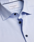 Charles Tyrwhitt Non-Iron Stretch Printed Trim Shirt - Sky Blue
