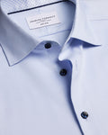 Charles Tyrwhitt Non-Iron Stretch Printed Trim Shirt - Sky Blue
