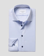 Charles Tyrwhitt Non-Iron Stretch Printed Trim Shirt - Sky Blue