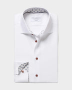 Charles Tyrwhitt Non-Iron Stretch Printed Trim Shirt - White