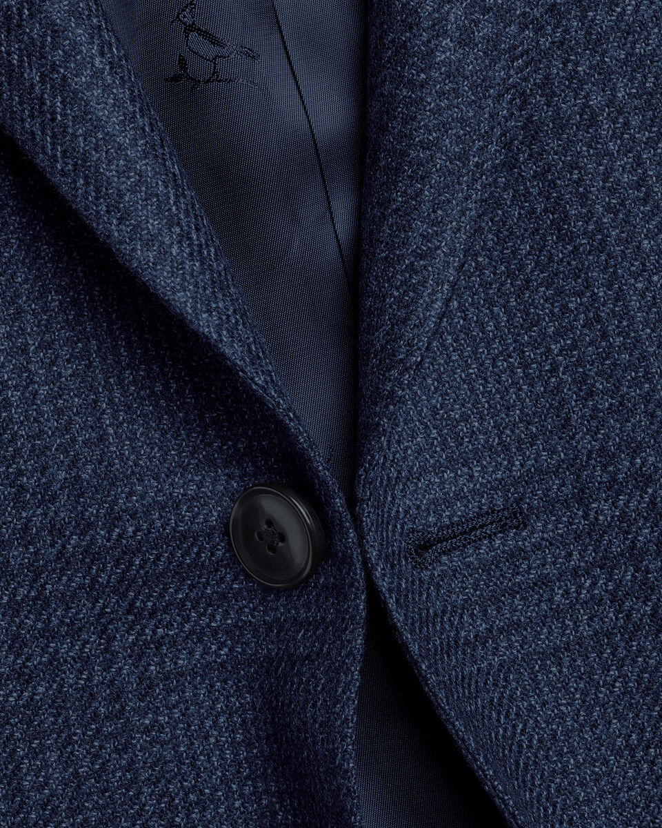 Charles Tyrwhitt Wool Silk Check Jacket – Ink Blue