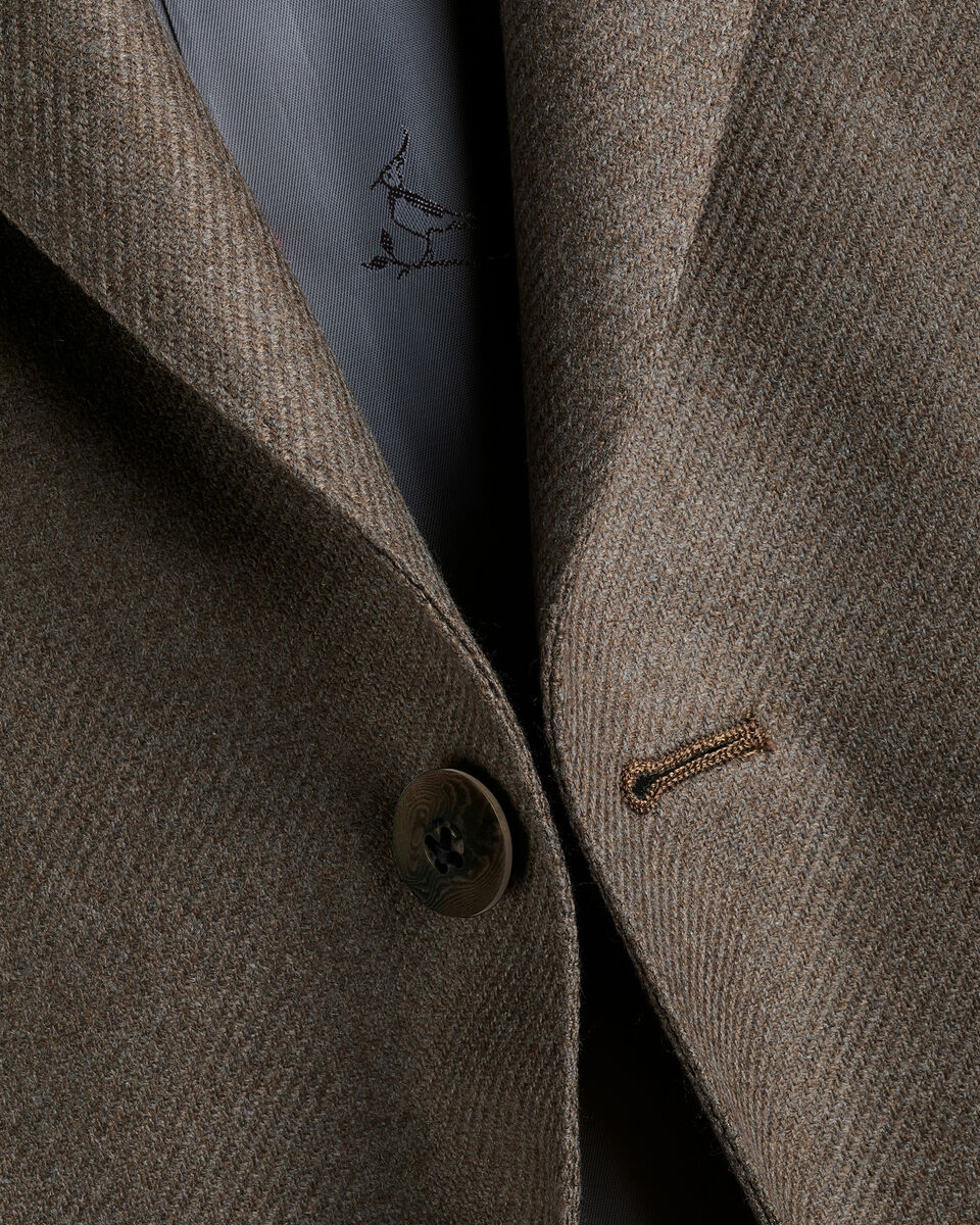 Charles Tyrwhitt Wool Silk Jacket – Mocha - LuxxeCoast