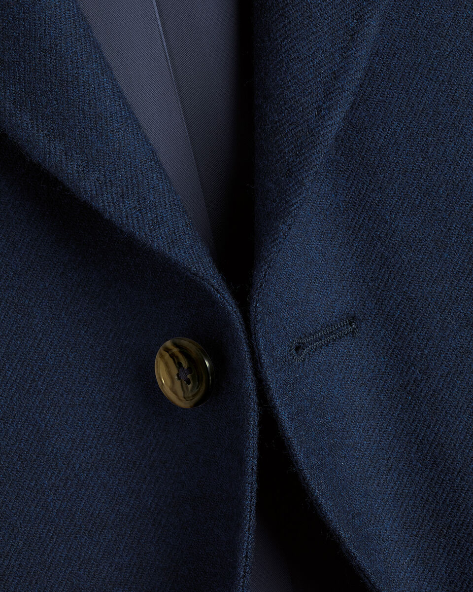 Charles Tyrwhitt Wool Texture Jacket - Ink Blue