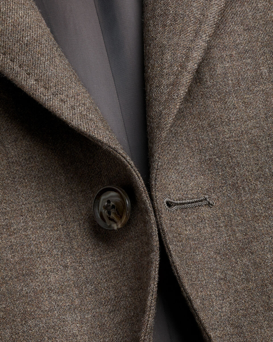 Charles Tyrwhitt Wool Textured Jacket - Mocha