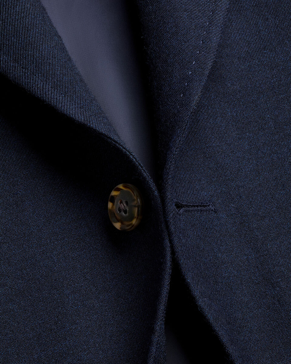 Charles Tyrwhitt Wool Textured Jacket - Ink Blue