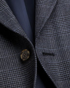 Charles Tyrwhitt Wool Textured Check Jacket - Steel Blue