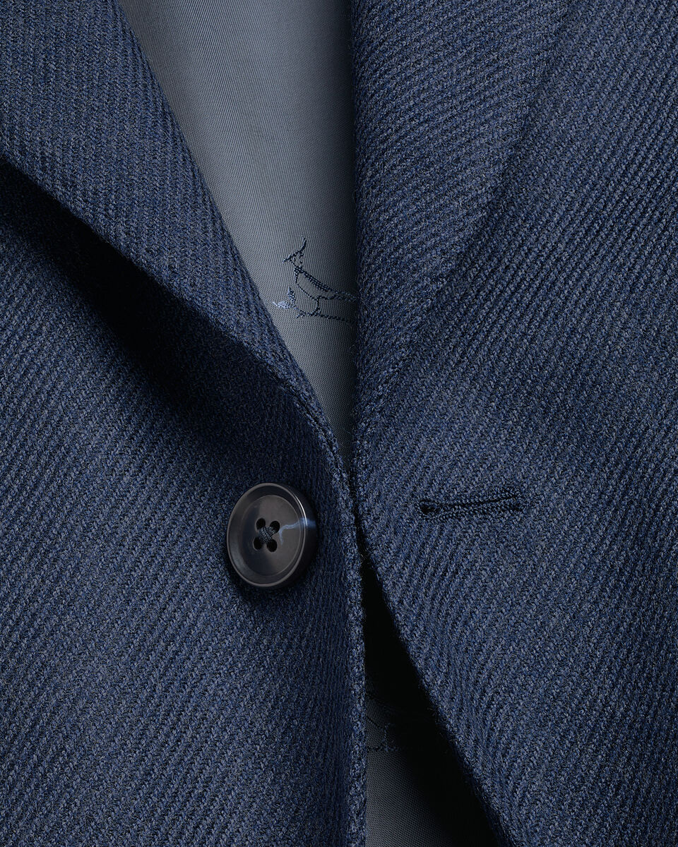 Charles Tyrwhitt Wool Silk Jacket - Indigo Blue