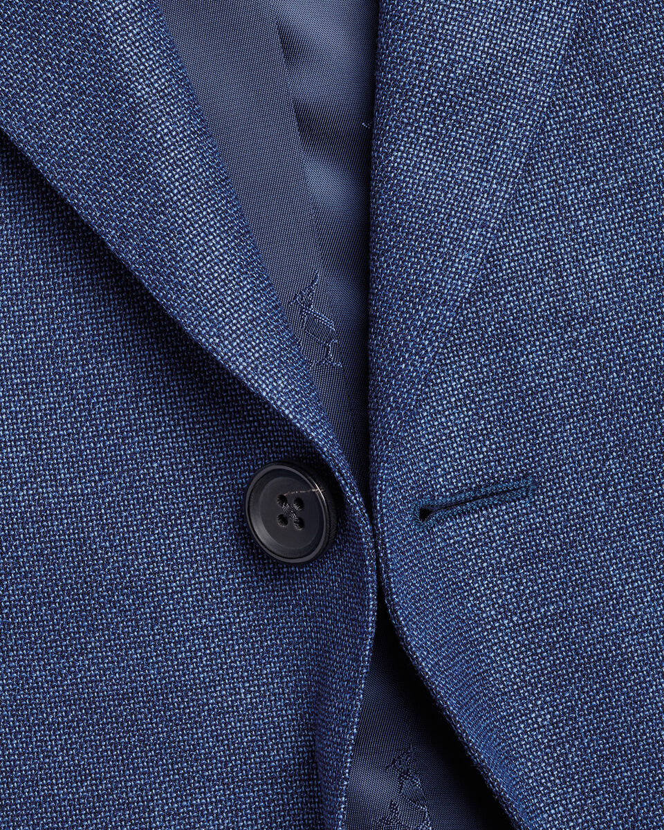 Charles Tyrwhitt Luxury Italian Hopsack Jacket - Royal Blue