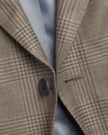 Charles Tyrwhitt Luxury Italian Check Jacket - Mocha