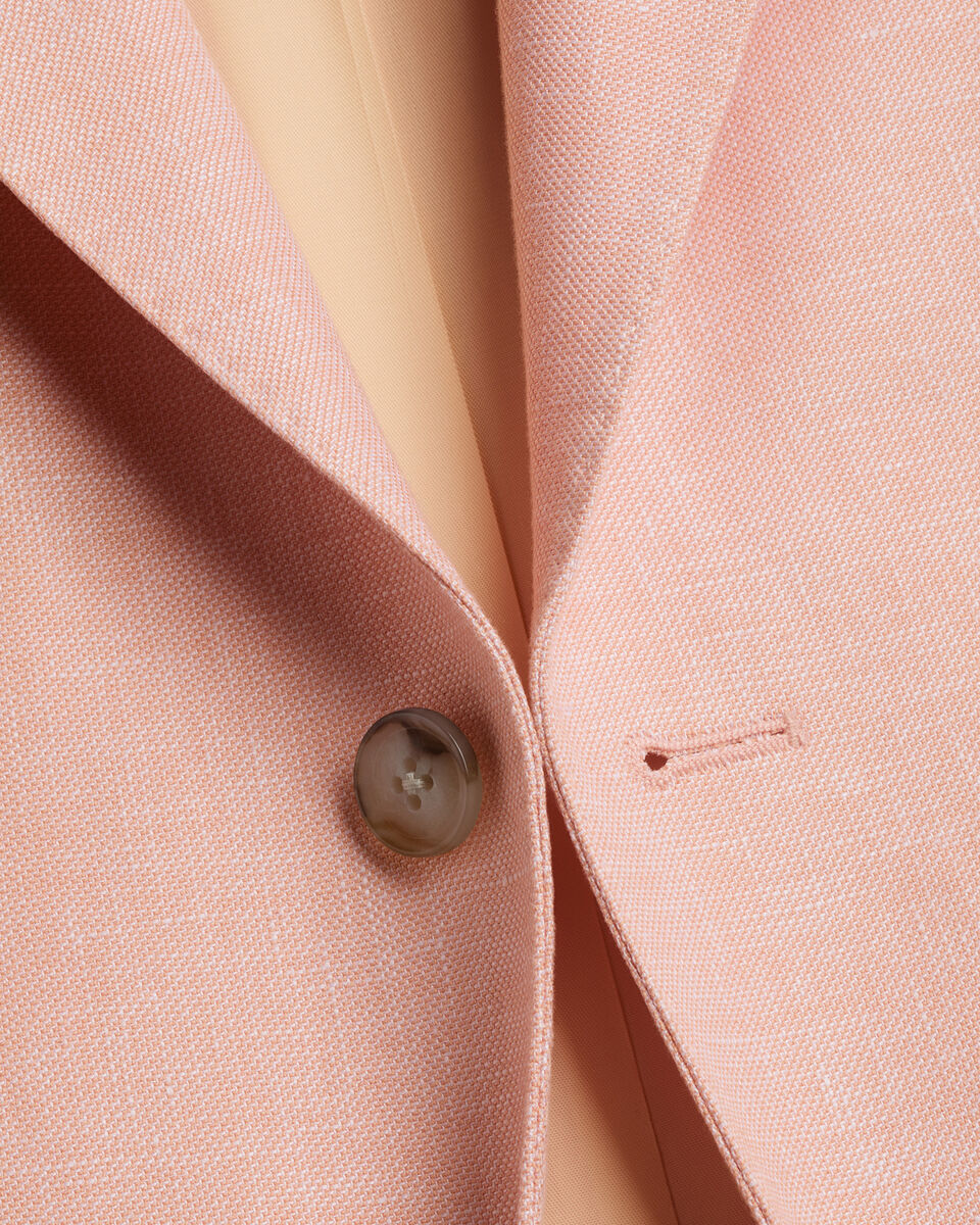 Charles Tyrwhitt Linen Cotton Jacket - Peach
