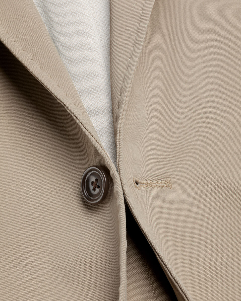 Charles Tyrwhitt Cotton Stretch Jacket - Taupe